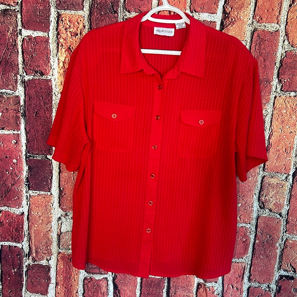 Apparenza women’s button down red shirt size XL